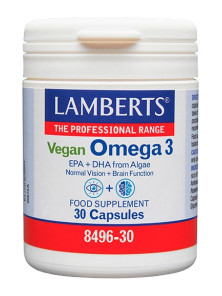 OMEGA 3 VEGANO – 30 CÁPSULAS - LAMBERTS - 5055148414818