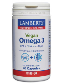 OMEGA 3 VEGANO  60 CÁPSULAS - LAMBERTS - 5055148414825