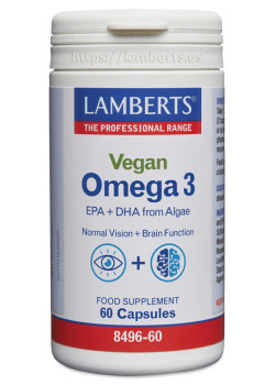 OMEGA 3 VEGANO  60 CÁPSULAS - LAMBERTS - 5055148414825