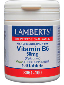 VITAMINA B6 O PIRIDOXINA 50 MG - LAMBERTS - 5055148411831