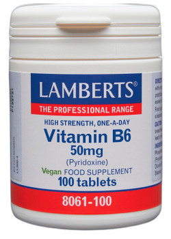 VITAMINA B6 O PIRIDOXINA 50 MG - LAMBERTS - 5055148411831