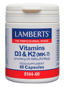 VITAMINA D3 2000UI + K2 90 CAPSULAS - LAMBERTS - 5055148413804