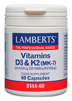 VITAMINA D3 2000UI + K2 90 CAPSULAS - LAMBERTS - 5055148413804