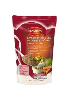 SEMILLAS DE LINO CON CHIA, MANZANA Y CANELA 200GR - LINWOODS - 5016887003817