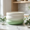 CUENCO DE CERÁMICA VERDE Y BLANCO CHAWAN ONDAS DE CALMA - MATCHAKATE - 8414606294954