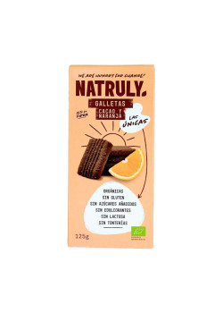 GALLETAS SABOR CACAO Y NARANJA 125GR BIO - NATRULY - 8436575051796