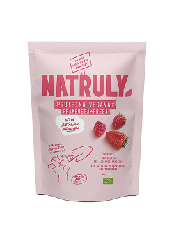 PROTEINA VEGANA FRESA FRAMBUESA 350GR BIO - NATRULY - 8436575050218