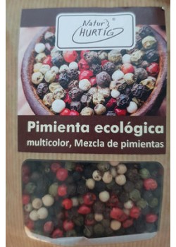 PIMIENTA ECOLOGICA NEGRA -VERDE-BLANCA-ROSA RELLENO 80GR - NATUR HURTIG - 4260040175502