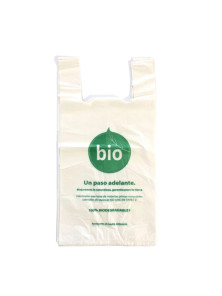 BOLSA CAMISETA PEQUEÑA 40X50 COMPOSTABLE 100UNIDADES - NATURAL - 7427135603839