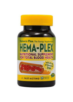 HEMAPLEX II ACCION RETARDADA 60 COMPRIMIDOS - NATURE'S PLUS - 807205107059