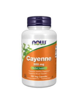 CAYENA 500MG 100 VEG CAPS - NOW - 733739046253