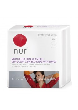COMPRESA  ULTRA FINA CON  ALAS 12 UNIDADES ECO - NUR - 8411592560704