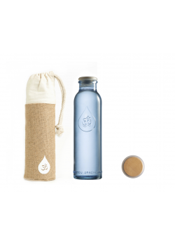 OM WATER GRATITUDE BOTELLA DE VIDRIO RECICLADO MINI 500ML - OM WATER GRATITUDE - 8437017918011