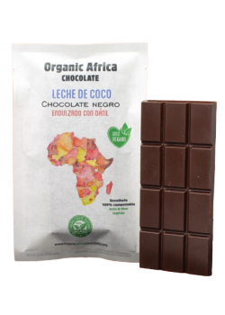 TABLETA CHOCOLATE 50% CACAO CON LECHE DE COCO DATIL 60GR BIO - ORGANIC AFRICA - 8437022330242