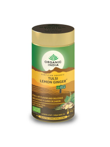 TULSI LEMON GINGER TIN 100GR BIO - ORGANIC INDIA - 801541505951