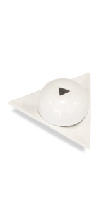 QUEMADOR PAPEL ARMENIA INCIENSO DE CERÁMICA BLANCO TRIANGULAR CON TAPA 14 CM - PAPEL D ARMENIE PARIS - 3292030020142