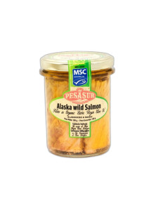 LOMOS DE SALMON SALVAJE MSC TARRO CRISTAL 195 GR - PESASUR