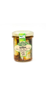 SARDINAS 3/4 PIEZAS TARRO CRISTAL 195 GR BIO - PESASUR - 8411317302060