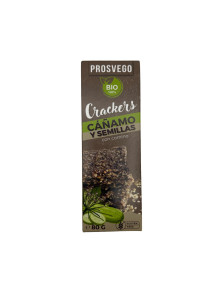 CRACKERS KETO CON PROTEÍNAS Y SEMILLAS DE CÁÑAMO 80GR - PROSVEGO