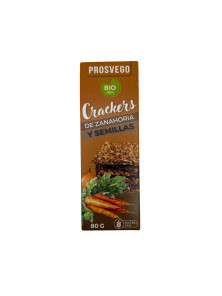 CRACKERS PROTEICOS DE ZANAHORIA CON UN TOQUE PICANTE 8OGR BIO - PROSVEGO - 4751027830373