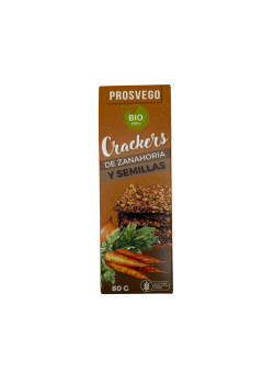 CRACKERS PROTEICOS DE ZANAHORIA CON UN TOQUE PICANTE 8OGR BIO - PROSVEGO - 4751027830373