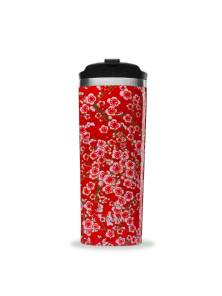 TRAVEL MUG ISOTERMICO FLORES ROJAS 470ML - QWETCH - 3700735960712