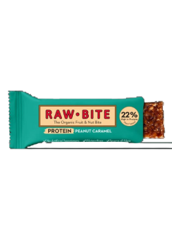 BARRITA PROTEICA CARAMELO CACAHUETE 45GR BIO - RAW BITE - 5712840020142