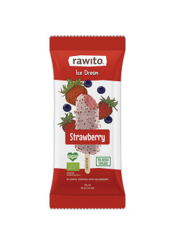 HELADO VEGANO DE FRESA 55 ML BIO - RAWITO - 8594180584075