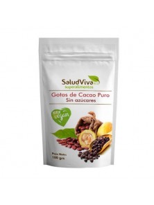 GOTAS DE CACAO PURO SIN AZUCAR 100GR BIO - SALUD VIVA - 023550000009