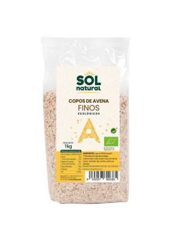 COPOS DE AVENA FINOS BIO 1KG BIO - SOL NATURAL - 8435037800385