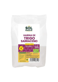 HARINA DE TRIGO SARRACENO SIN GLUTEN 500GR BIO - SOL NATURAL - 8435037803256