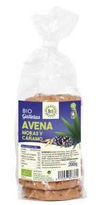 GALLETAS DE AVENA MORAS Y CÁÑAMO BIO 200GR - SOL NATURAL - 8435037803362