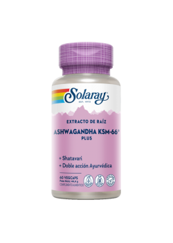 ASHWAGANDHA KSM-66 PLUS 60 CAPSULAS - SOLARAY - 076280358018