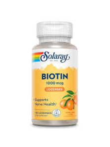 BIOTIN 100 COMPRIMIDOS SUBLINGUALES DE 1000ΜG - SOLARAY - 076280112030