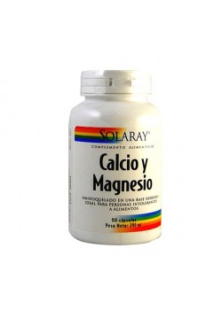 CALCIO Y MAGNESIO 90 CAPSULAS - SOLARAY - 076280815238