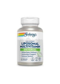 LIPOSOMAL MULTIVITAMÍNICO UNIVERSAL 60 CÁPSULAS VEGETALES - SOLARAY - 076280640168