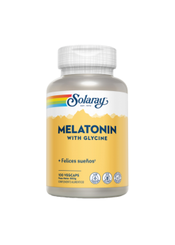 MELATONIN WITH GLYCINE 100 VEGCAPS - SOLARAY - 076280725322
