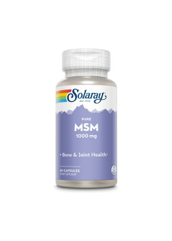 MSM PURE 1000MG 60 CAPSULAS - SOLARAY - 076280008739