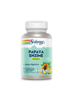 PAPAYA ENZIMAS 90 COMPRIMIDOS MASTICABLES - SOLARAY - 076280265354