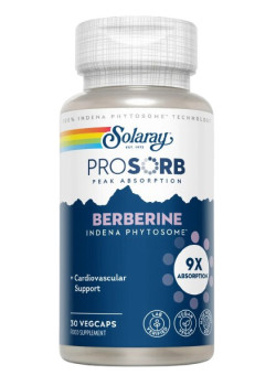 PROSORB BERBERINE 9X 30 VEGCAPS - SOLARAY - 076280773279