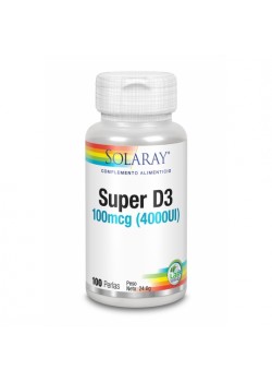 SUPER D3 4000IU 100 PERLAS - SOLARAY - 076280316476
