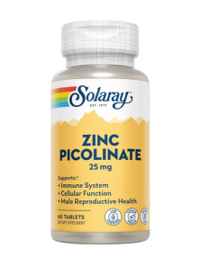 ZINC PICOLINATO 25 MG  60 VEGCAPS - SOLARAY - 076280942705