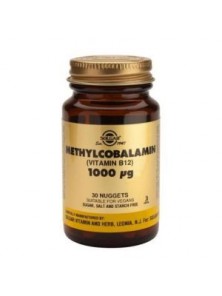 METILCOBALAMINA VITAMINA B12 1000μG 30 CÁPSULAS - SOLGAR - 033984003873