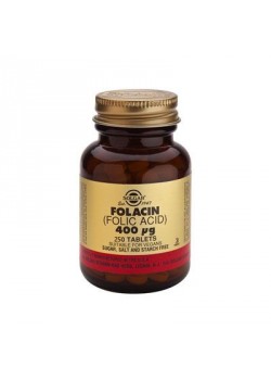 **FOLACIN ACIDO FOLICO 400UG 250 TABLETAS - SOLGAR - 033984010819