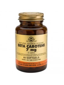 BETA CAROTENO 100% NATURAL 7MG 60 CÁPSULAS - SOLGAR - 033984020306
