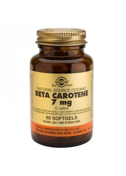 BETA CAROTENO 100% NATURAL 7MG 60 CÁPSULAS - SOLGAR - 033984020306