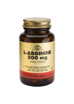 L-ARGININA 500MG 50 VEGICAPS - SOLGAR - 033984003880