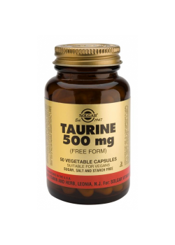 TAURINA 500 MG. CÁPSULAS VEGETALES - SOLGAR - 033984027008