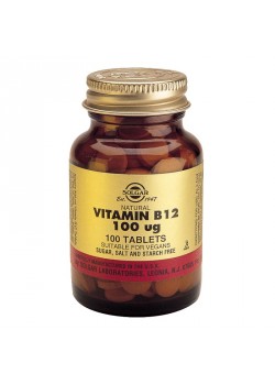 VITAMINA B12 100 µG (CIANOCOBALAMINA) 100 COMPRIMIDOS - SOLGAR - 033984031807