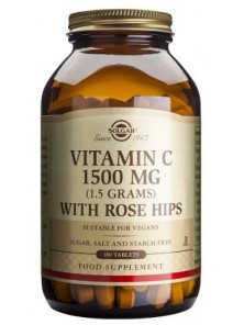 VITAMINA C 1500MG ROSE HIPS 180 COMPRIMIDOS - SOLGAR - 033984024212